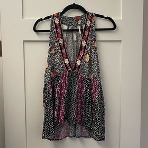 Free People. Women’s tank top. Multi floral. Size S